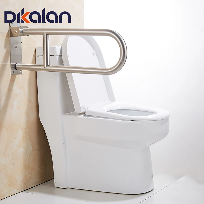 

Dikalan Sliver Rotatable Toilet Safety Rails for Disabled Elderly Peopele 26X60cm 250KG Bathroom Handrail Stainless Steel Handle