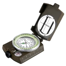 Легкий аварийный Компас Открытый военный водонепроницаемый металлический оптический Компас с мешком Компас для выживания инструмент