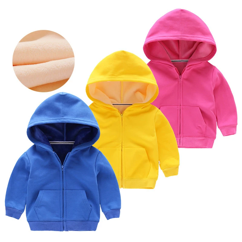 New 2018 Spring & Autumn Jackets For Boys Girls Active Solid Color