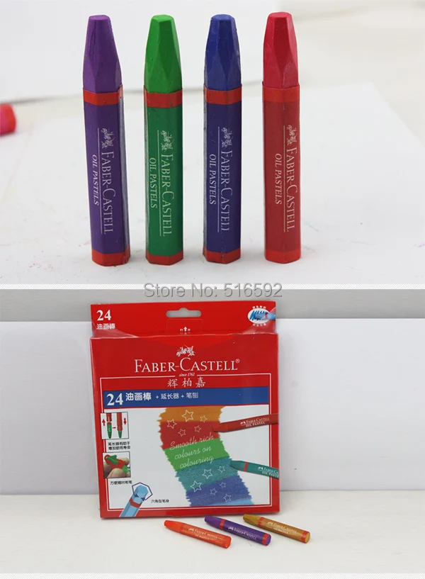 Faber-castell 24 цвета масляная пастель для детей и профессиональная живопись, гладкие и насыщенные цвета, экологически чистые художественные пастели