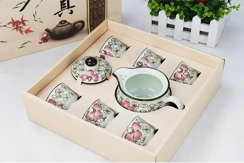 7pcs\set Ceramic tea sets of packaged gifts teapots