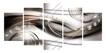 

5 Piece CANVAS PRINTS Abstract Wall Pictures for Living Room Antarctic Light Painting on the Wall with Stretched