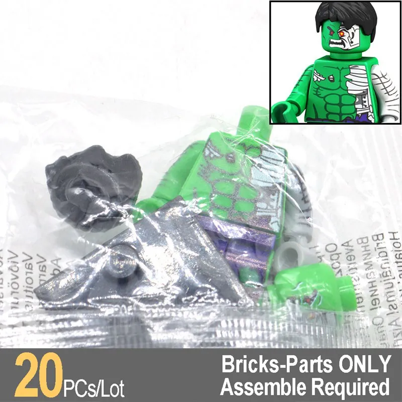 

Wholesale 20pcs/lot Hulk Battle Super Heroes Building Blocks Bricks Assemble Educational Gifts Toys for Children PG450 PG1506