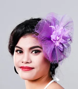 

Charming multiple colors crinoline fascinato party headpiece silk flower millinery hair accessories suit for all seasons MYQ061