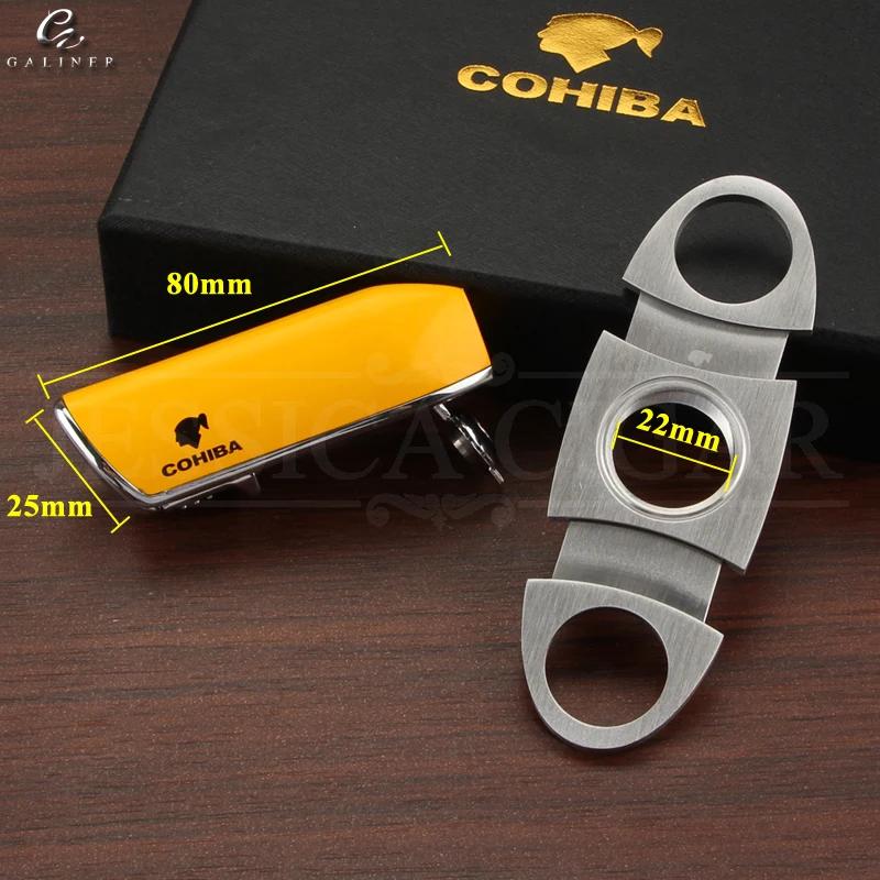 COHIBA острый сигарный нож из нержавеющей стали металлический ветрозащитный 3