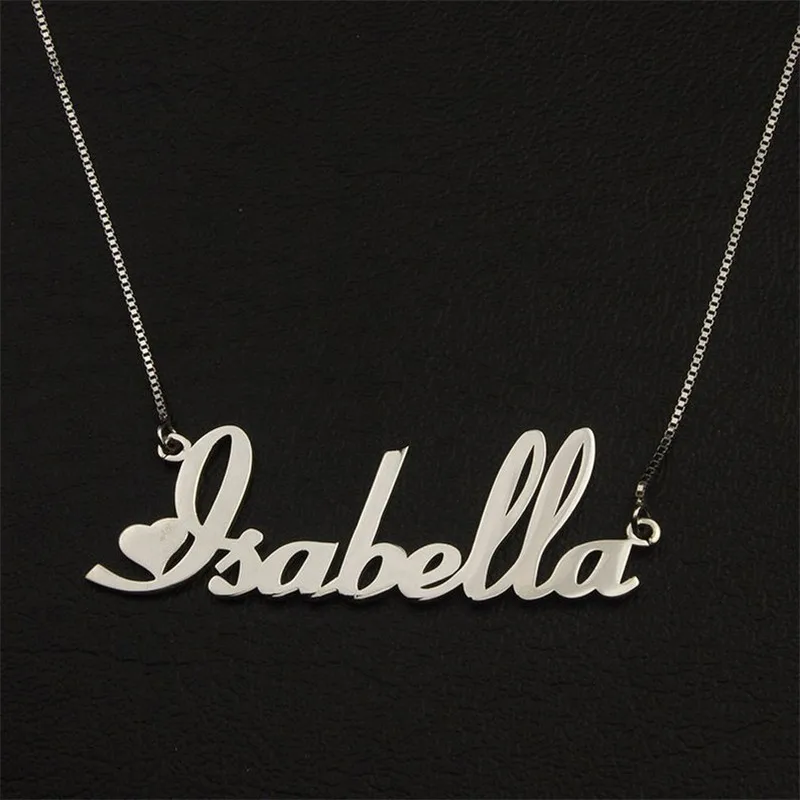 

Custom Name Necklace Personalized Heart Letters Gothic Punk Gold Chain Choker Pendants Necklaces Hip Hop Fashion Jewelry Gift