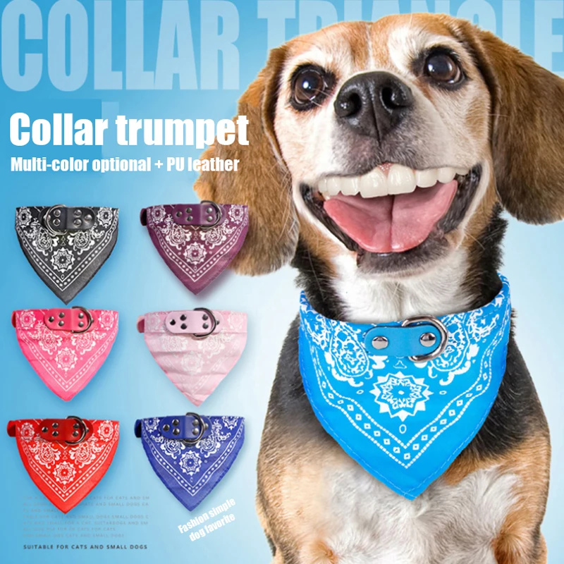 

1Pc Cute Fashion Pet Dog Scarf Collar adjustable dog headdress high quality pet cat collar