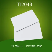 200PCS 13.56MHz HF TI2048 White Card ISO15693 Smart Card 2048Bits Contactless IC Card