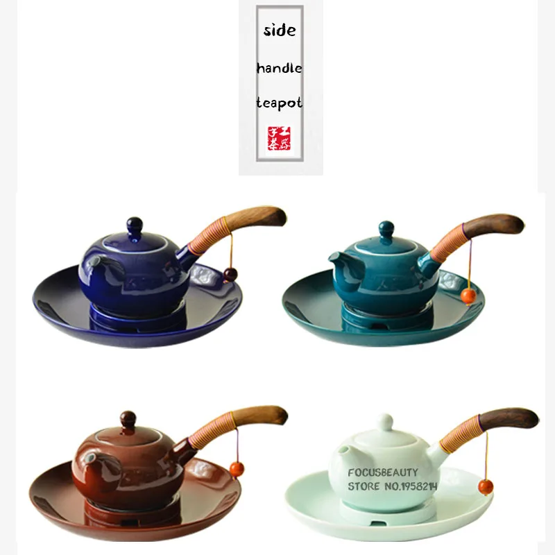 Creative Chinese Jingdezhen Tea Set Pigmented Ceramic Pottery and