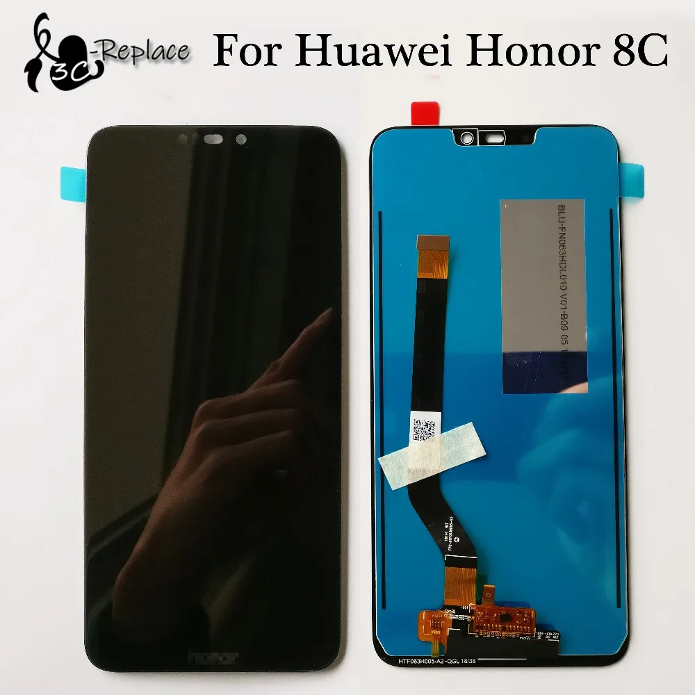 6,26 '' ЖК-экран черный для huawei Honor 8C ЖК-дисплей кодирующий преобразователь сенсорного экрана в сборе запасные части