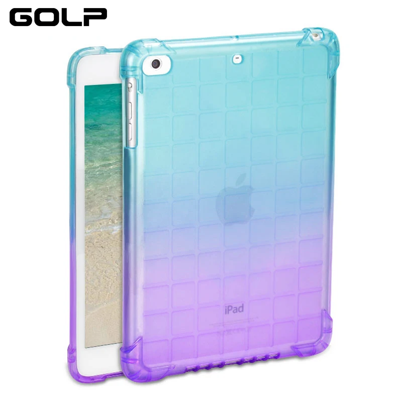 For ipad Mini Case, GOLP Soft TPU Back Case for ipad Mini 1 2 3 4 5 cover Slim Silicone Protective shell Cover for ipad mini 5