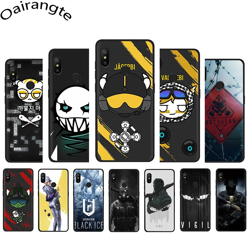 

Rainbow Six Siege Soft phone cover case for Xiaomi Mi 6 8 A1 A2 5X 6X F1 9 9SE MAX 3