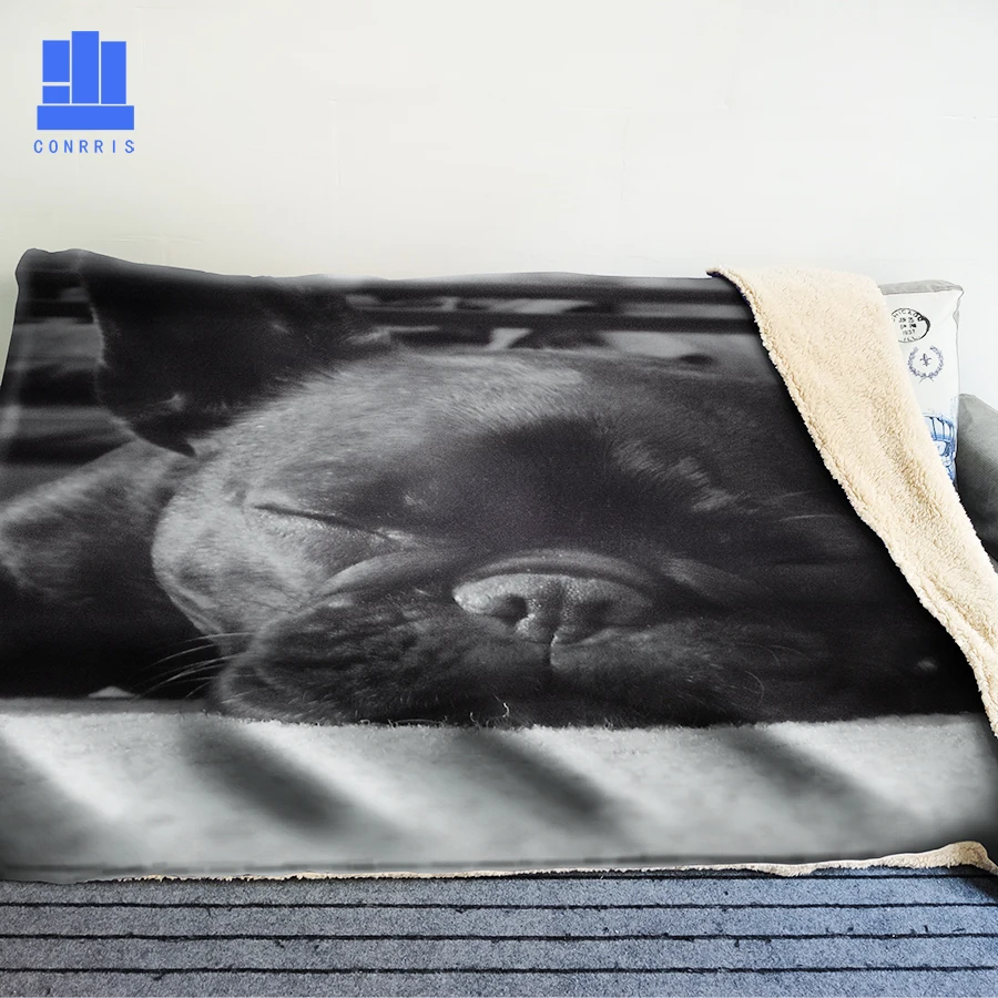 

GNORRIS Oversized Famil Lambskin 3D Print Super Soft Warm Throw Blanket Nether Lazy Dog Sofa Lazy Bedding Blanket Cloak