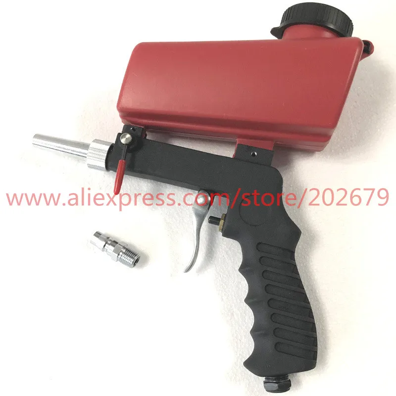 

Gravity Feed Sandblasting Gun Air Sandblast Portable Speed Blaster Sand Spray Gun for Rust Removing Sandblaster blue