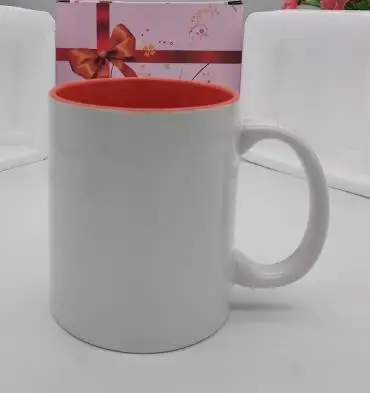 Цвет внутри керамическая чашка DIY Фото керамическая кружка DIY фото Персонализированное изображение подарок на год мазвэй ежедневный магазин - Цвет: orange inside