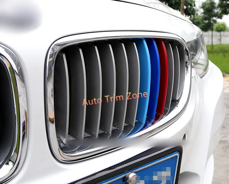 3 PCS Plastic Front Center Grill Bar Cover Trim For BMW X5 F15 2014