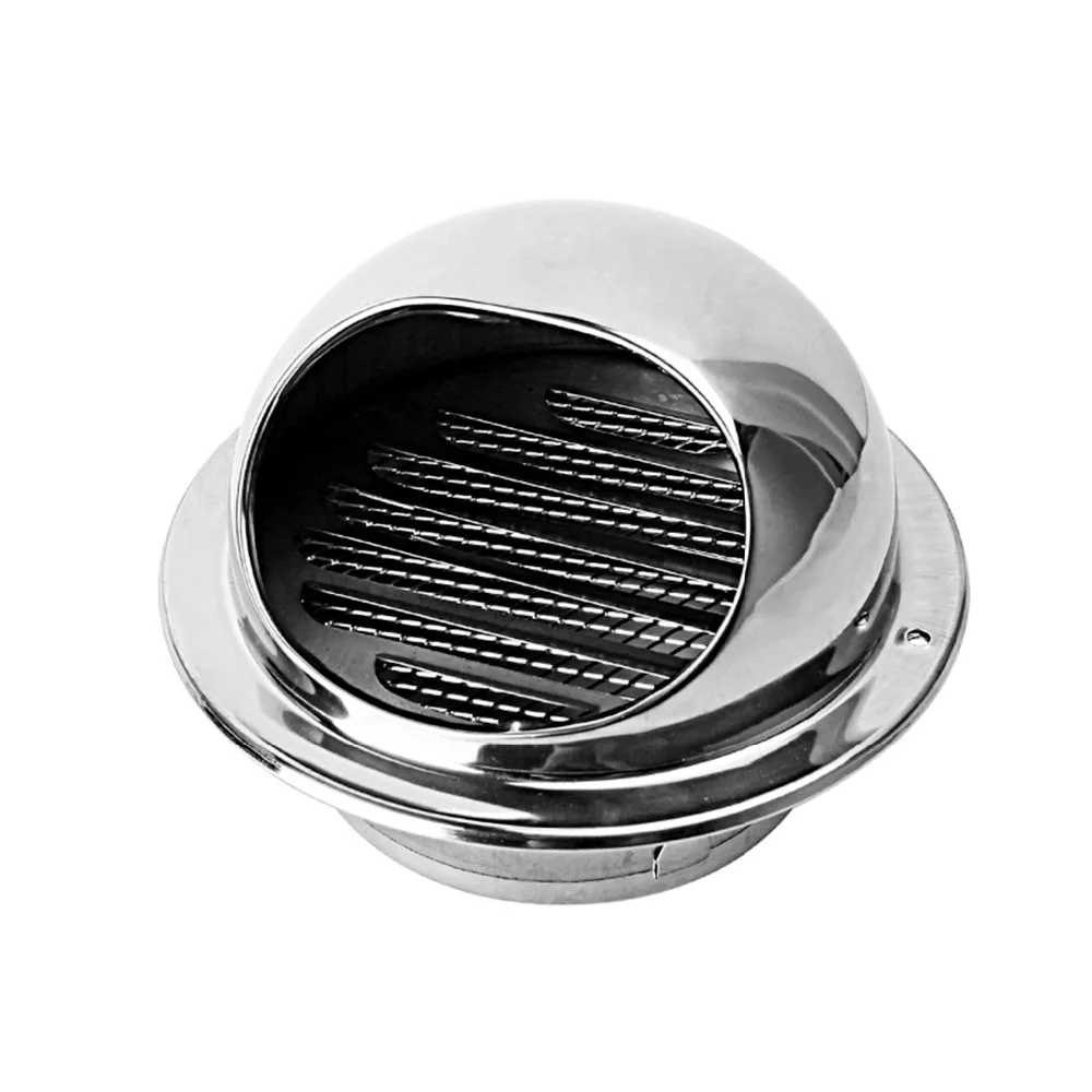 4-12''Grille Ventilation Round Duct Cap Stainless Steel Wall Ceiling Ventilation Air Grill Cover Extractor Air Vent Tumble Dryer