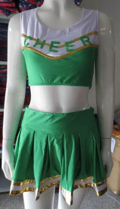 8136 green cheerleader costumes - 