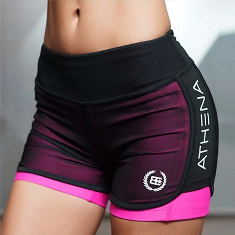 

Women Running Shorts for Fitness Workout Two-Pieces Gym Sports Shorts Yoga Short G-224