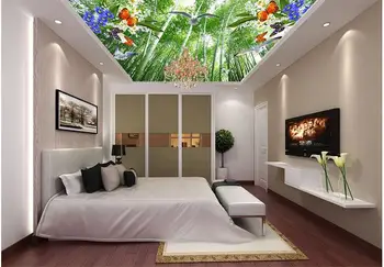

3d wallpaper custom mural non-woven Wall sticker Bamboo gull pigeons Magnolia flower butterfly photo wallpaper for walls 3d