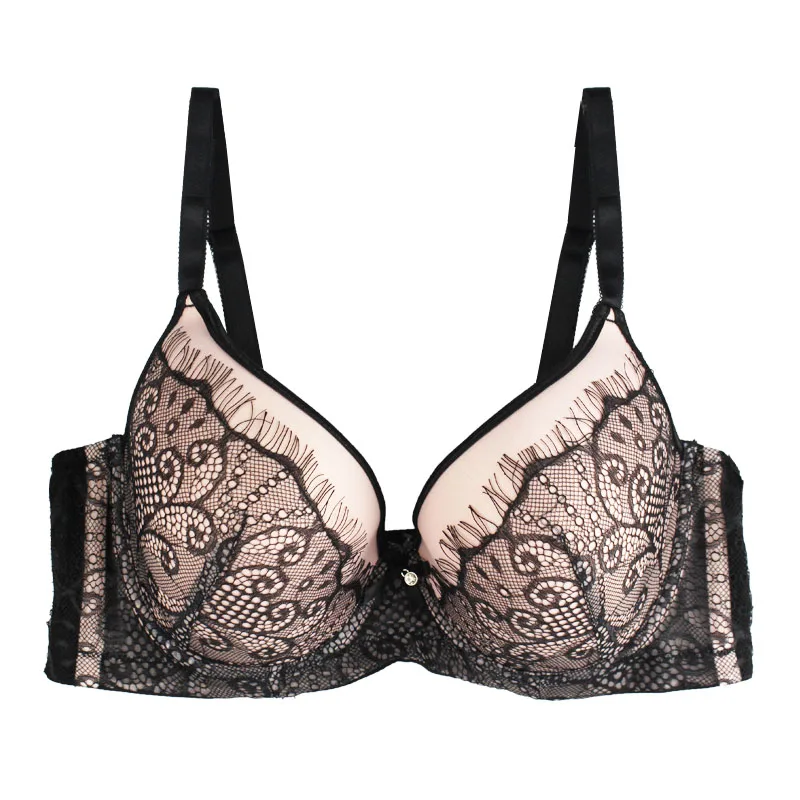 Women Underwear Classic Black And Pink Bra Plus Size Woman Bra Mesh Lace Bra 34 Cup Underwire Big Size Brassiere NO.BL1237 Women Underwear Classic Black And Pink Bra Plus Size Woman Bra Mesh Lace Bra 34 Cup Underwire Big Size Brassiere NO.BL1237