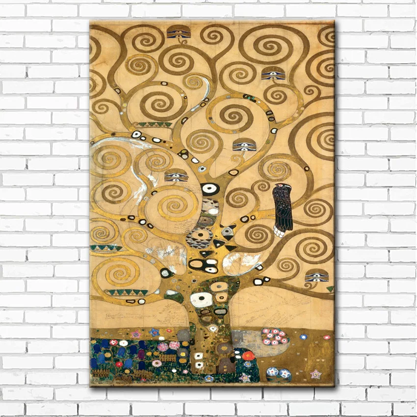 free shipping Austria Gustav Klimt Tree of Life canvas prints Aabstract