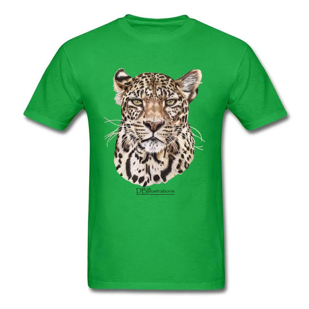 Leopard Summer 100% Cotton Crewneck T Shirt Short Sleeve Fashionable T-Shirt Brand New Gift T-shirts Drop Shipping Leopard green