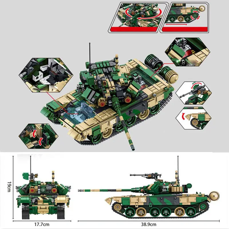 DHL Panlos 632002 1399 шт. 632003 632005 военного танка в Тип 99 основной боевой танк