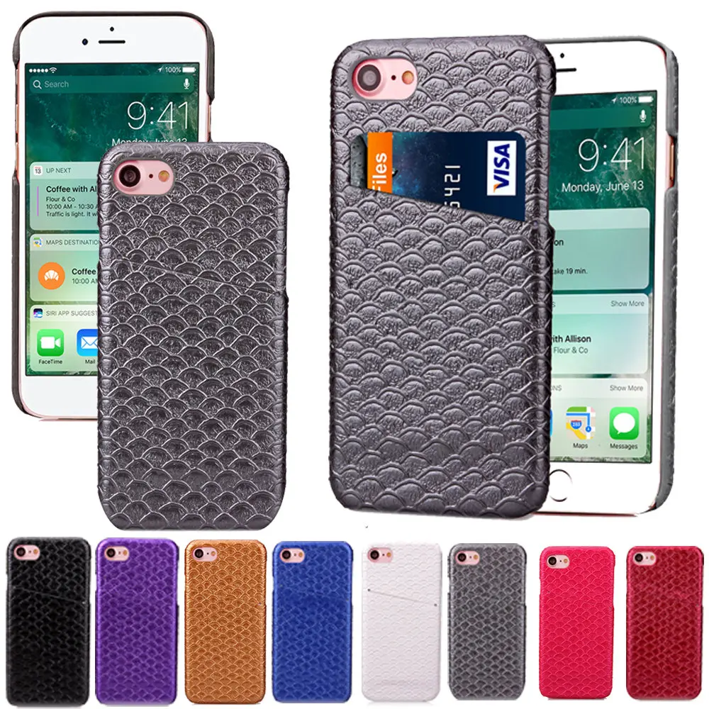 New Fashion Cute Fish Scale Style Case For IPhone 7 Leather Cases 