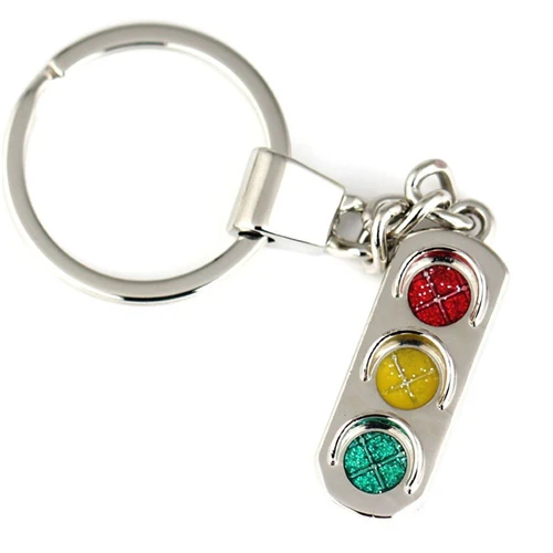 

1Pc New Red Green Traffic Light Keychain Mini Car Key rings