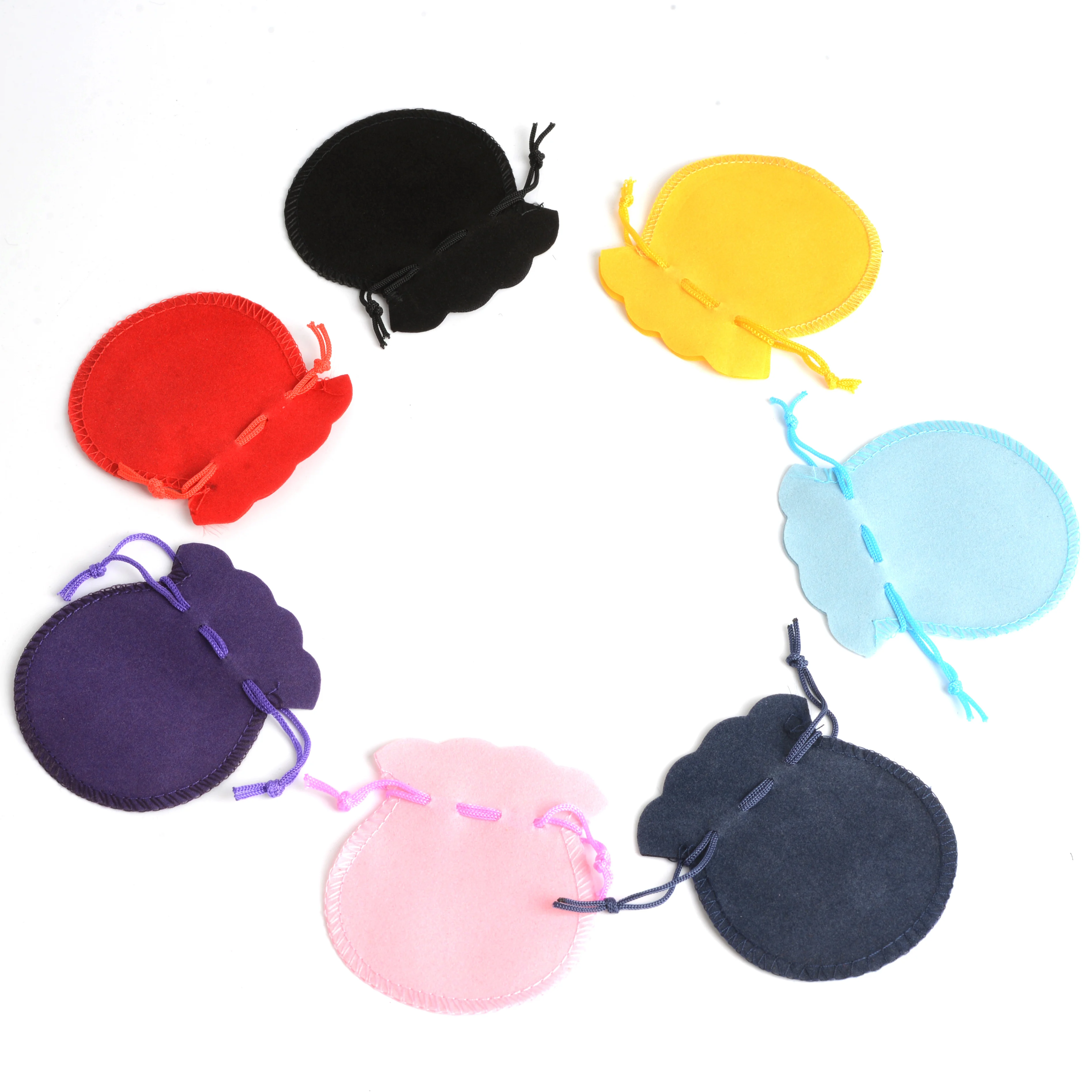 10pcs/lot 7x8cm 9x12cm Velvet Bag Drawstring Pouch Calabash Jewelry Ring Packing Bags Wedding Christmas Candy Gift Favor Bag