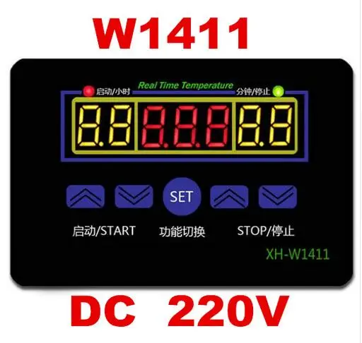 W1411 AC 220V 10A светодиодный цифровой терморегулятор Термостат переключатель для