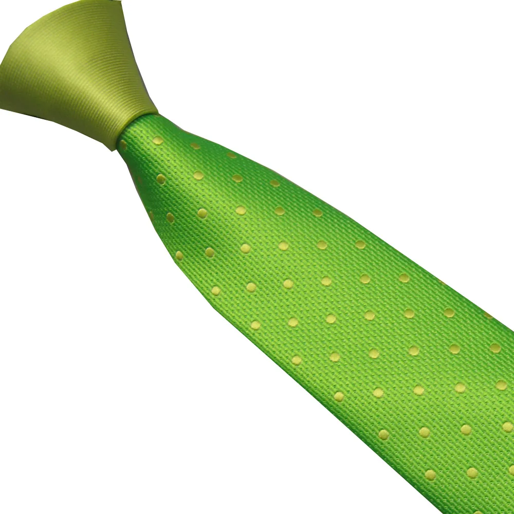 LAMMULIN мужские галстуки для костюма сплошной цвет Узел контрастный в горошек шейный платок из микрофибры обтягивающий галстук 6 см Gravats(10 цветов на выбор - Цвет: green Yellow