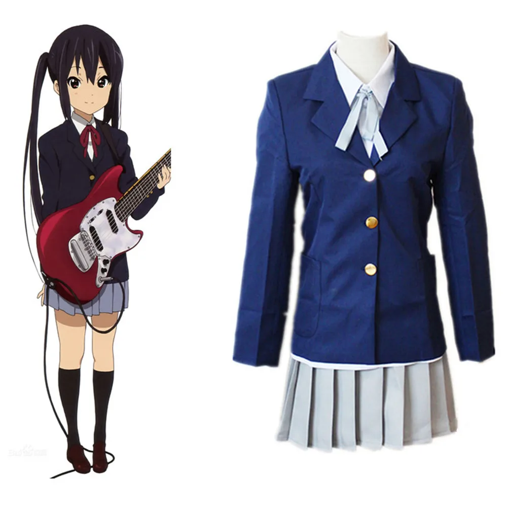 Аниме K-ON! Косплей Hirasawa Yui Akiyama Mio, японская школьная форма для девочек, карнавальные вечерние костюмы на Хэллоуин