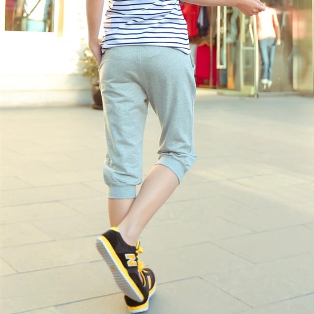 2018 New Summer Calf Pants Women Trousers Casual Harem Female Deportes Skinny Women Long Women's Seven Short Capris Pant K010 1