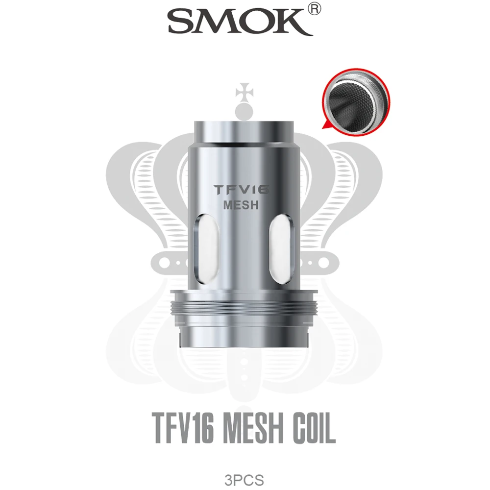 9 мл SMOK TFV16 бак электронная сигарета распылитель 510 нить с 0,6 0,8 сеткой катушки испаритель VS TFV12 Prince Tank Vape - Цвет: 0.17ohm mesh coil