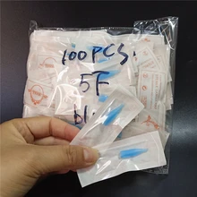 100 шт Перманентный макияж бровей Губы иглы 5F татуировки Советы индивидуальная упаковка огромное солнце татуировки иглы шапки