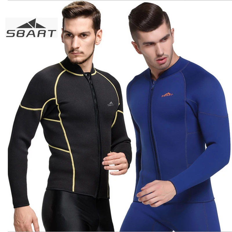 3mm Separated Mens Long sleeve Surfing Wetsuit Jacket Coldproof Warm