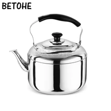 BETOHE чайник из нержавеющей стали, 5л, плита, чайники для кемпинга, плита, чайник со свистком, газовый чайник, кухонные инструменты