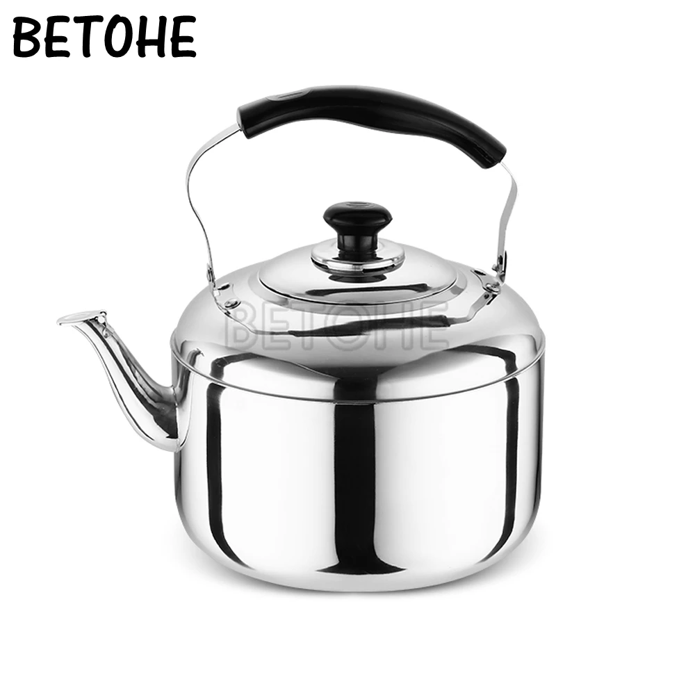 

BETOHE stainless steel 5L water kettle cooker camping kettles stove kettle whistling water gas teapot cooking tools kitchen