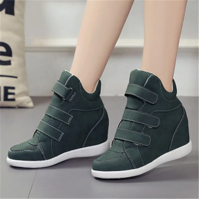 high heel ladies casual shoes wedge with ladies sneakers casual platform shoes breathable increase footwear