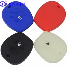 Jingyuqin пульт дистанционного управления 2 кнопки силиконовый чехол для ключей брелок чехол для Nissan Micra almera Primera X-Trail