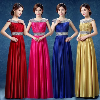 

2019 Sexy Crystal Long Golden Evening Dress Plus Size Evening Gown Formal Prom Party Dresses Robe De Soiree