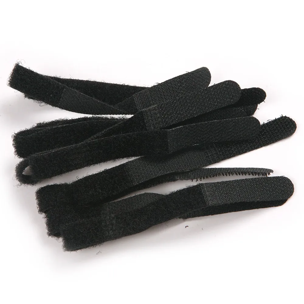Cable Correas Set Gancho Bucle Correas Sinwind Ataduras de Cable 15x2 cm Reutilizables Cable Ties negro Cable Organizador 100 Pcs Gancho y Bucle Correas