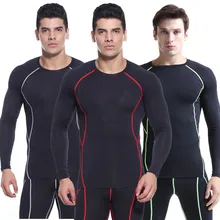 Быстросохнущая Рашгард Мужская компрессионная рубашка для бега мужские фитнес колготки для спортзала футболки с длинными рукавами Футбольная Футболка с длинными рукавами