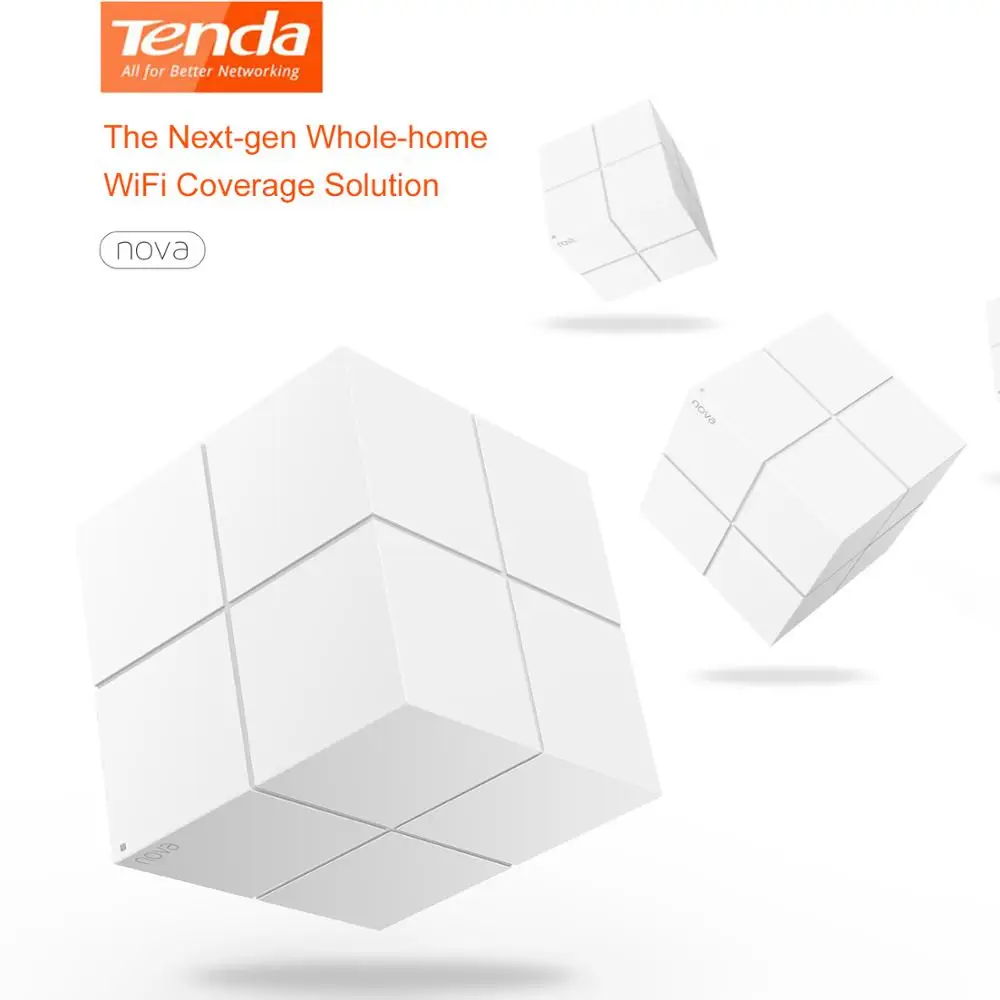 

Tenda Nova MW6 Whole Home Mesh Wireless WiFi System 11AC 2.4G/5GHz Wireless Router Range Repeater APP Manage up to 6,000 sq.ft