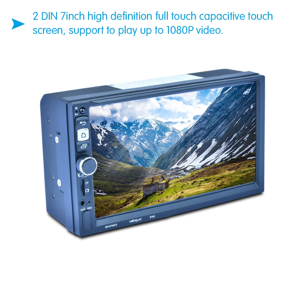 Perfect Onever 7 inch 2din Car Android GPS Navigation Player Android 1080P Car Stereo MP5 MP3 Player with GPS Receiver WIFI Rear Camera 4