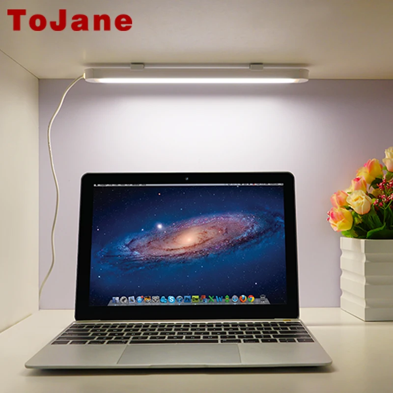 

ToJane USB LED Table Lamp Portable Led Reading Desk Lamp Night Light Strip Bar Light Wall Light Closet Showcase Bookcase Lamp