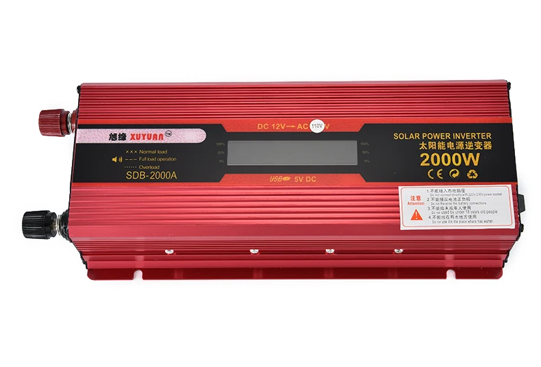 Xuyuan 12V to 110V 2000W Car On Board Inverter LCD Display Converter