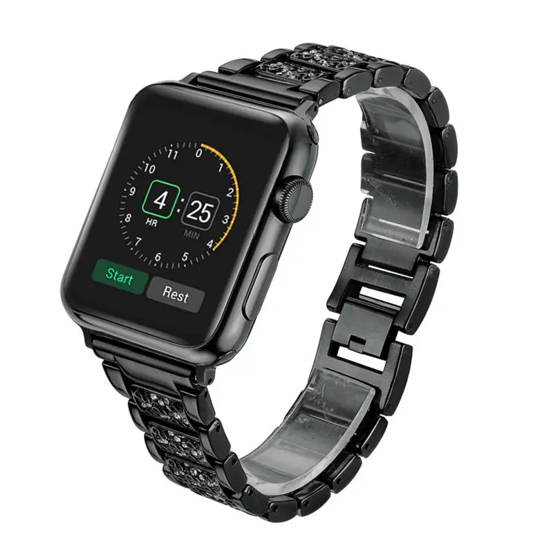 Ремешок для Apple Watch Band браслет из сплава с кристаллами часов со стразами роскошный